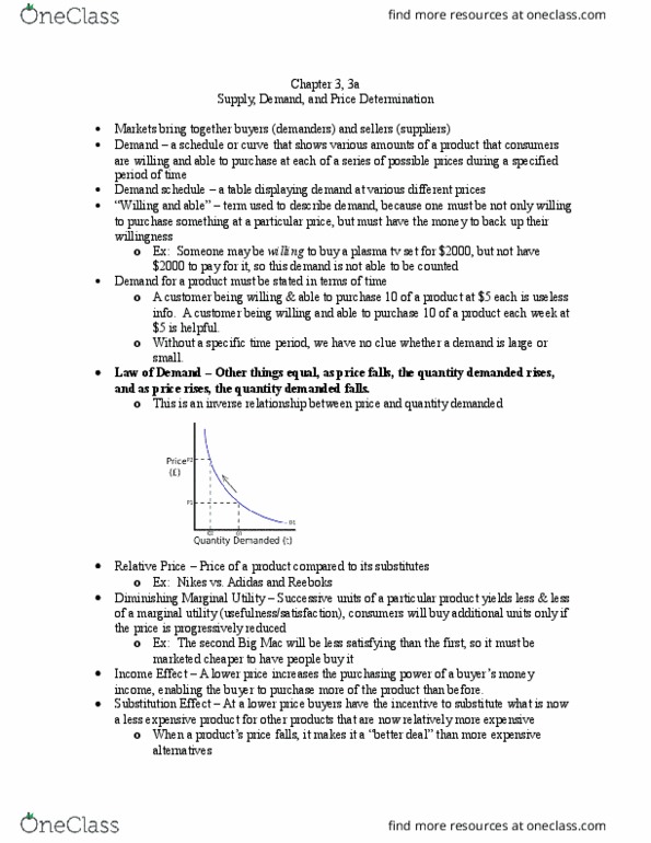 ECON103 Chapter Notes - Chapter 3: Plasma Display, Marginal Cost, Normal Good thumbnail