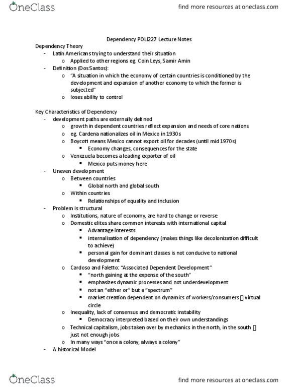 POLI 227 Lecture Notes - Lecture 6: Nationalization, North American Free Trade Agreement, Maquiladora thumbnail