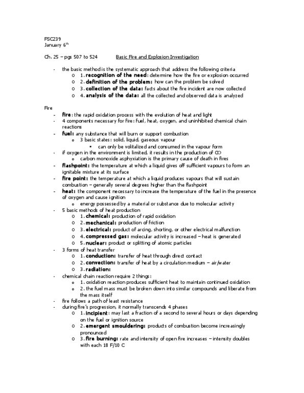 FSC239Y5 Chapter Notes -Exigent Circumstance, High Force, Fire Point thumbnail