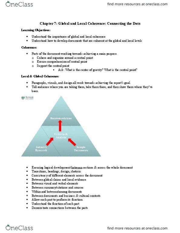 COMM 100 Lecture Notes - Lecture 7: Jargon, Topic Sentence, List Of Fables Characters thumbnail