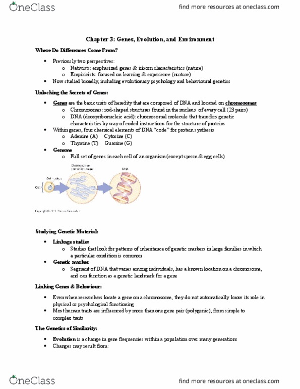 PSY 120 Lecture Notes - Lecture 3: Language Acquisition Device, Genetic Marker, Deep Structure And Surface Structure thumbnail