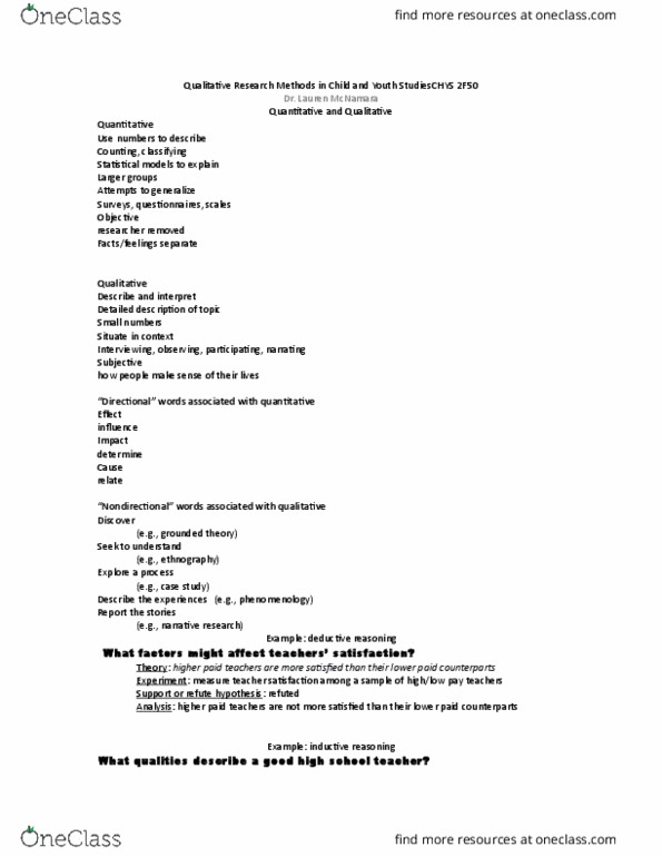 CHYS 2P51 Lecture Notes - Lecture 1: Stanford Prison Experiment, Grounded Theory, Syphilis thumbnail