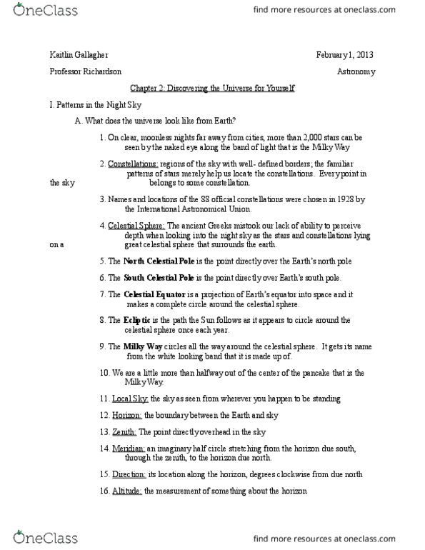 POSC 3616 Chapter Notes - Chapter 2: Lunar Eclipse, Celestial Equator, Solar Eclipse thumbnail