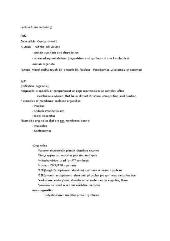 BIOB12H3 Lecture Notes - Lecture 5: Collagen, Hsp70, Chloroplast thumbnail