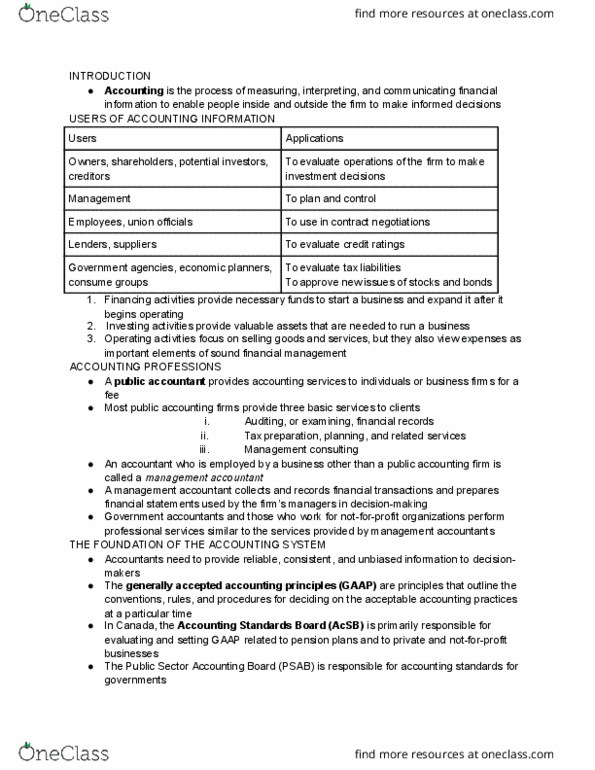 RSM100Y1 Chapter Notes - Chapter 15: International Accounting Standards Board, International Financial Reporting Standards, Accounting Information System thumbnail