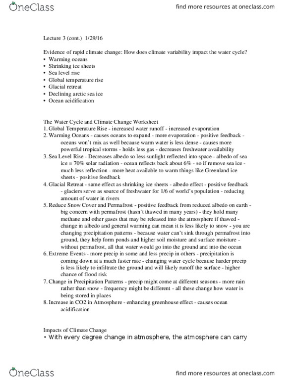 EESC 2203 Lecture Notes - Lecture 12: Arctic Sea Ice Decline, Sea Level Rise, Glacial Motion thumbnail