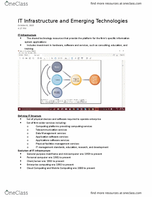 ITM 102 Lecture Notes - Lecture 5: Bell Canada, Infosys, Bring Your Own Device thumbnail