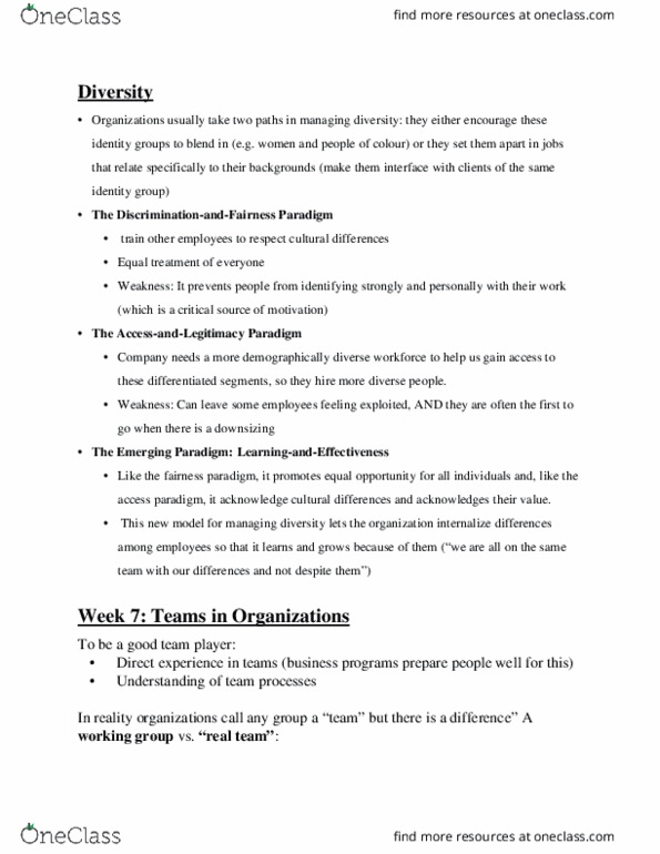 ORGS 2010 Lecture Notes - Lecture 11: Organizational Ecology, Organizational Culture, Workforce Management thumbnail