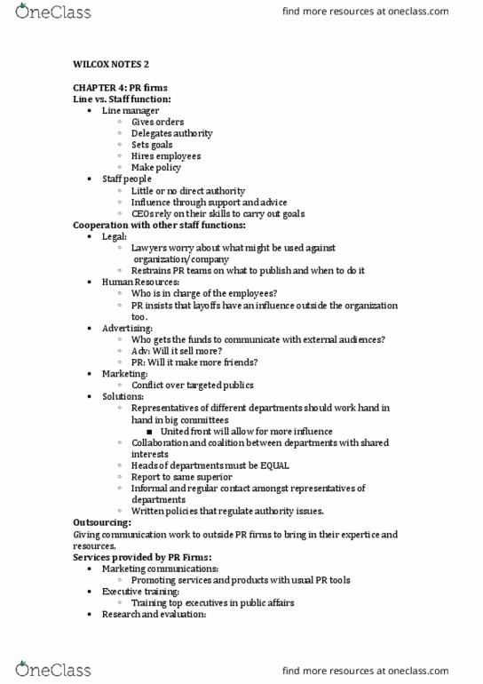 COM CM 301 Chapter Notes - Chapter 4, 10, 17, 19: Reputation Management, Interpublic Group Of Companies, Crisis Communication thumbnail