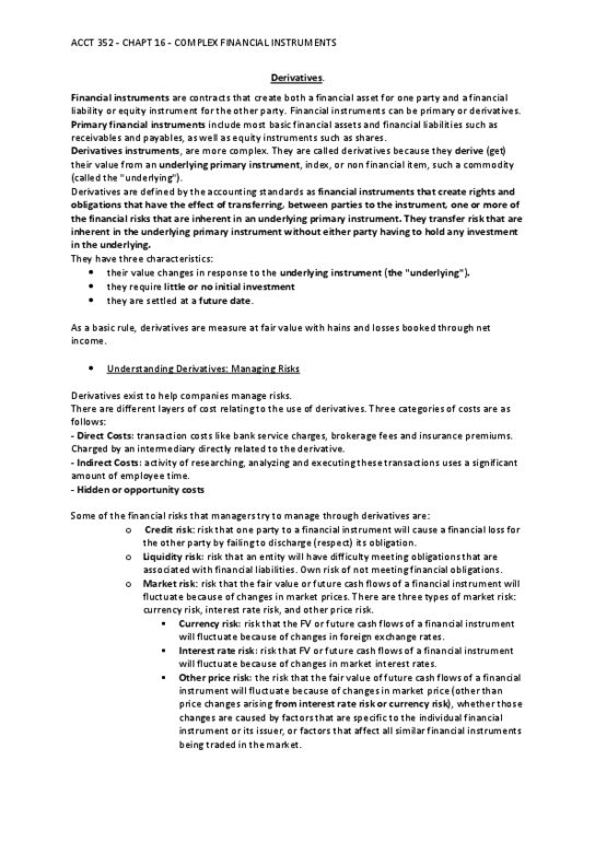 ACCT 352 Lecture Notes - Valuation Of Options, United States Dollar, Interest Rate Risk thumbnail
