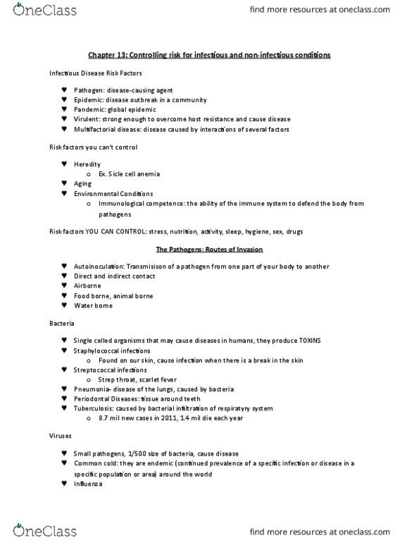 HSS 1101 Lecture Notes - Lecture 8: Infectious Mononucleosis, Streptococcal Pharyngitis, Humoral Immunity thumbnail