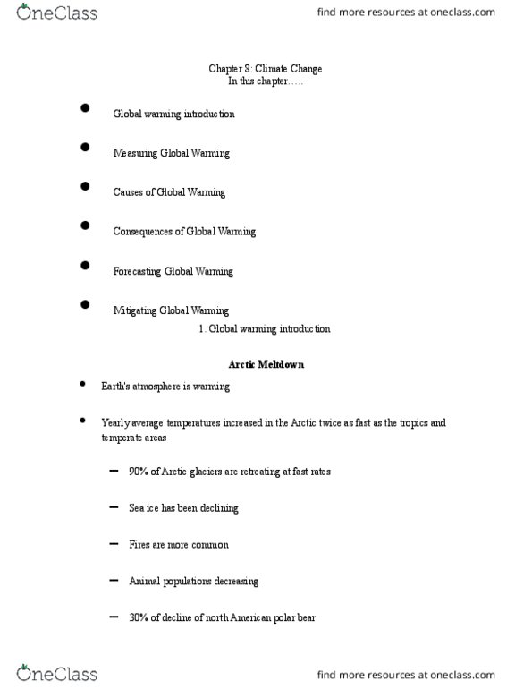 ENVT 0845 Chapter Notes - Chapter 8: Global Warming Potential, Endangered Species Act Of 1973, Argon thumbnail