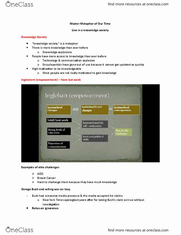 SOCA01H3 Lecture Notes - Lecture 9: Information Overload, Sound Bite, Foreign Exchange Market thumbnail