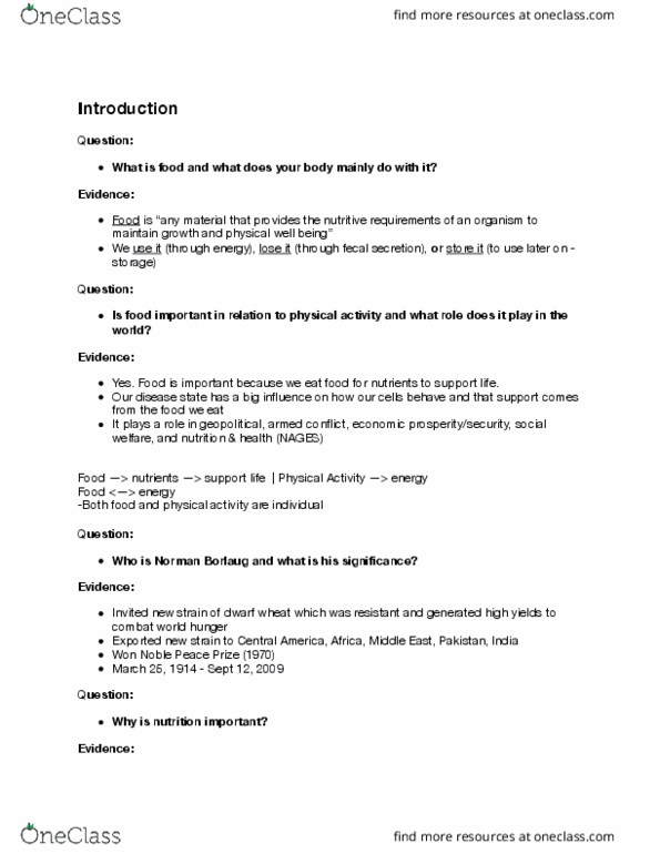 LIFESCI 2N03 Lecture Notes - Lecture 1: Brown Adipose Tissue, Whey Protein, Soy Protein thumbnail