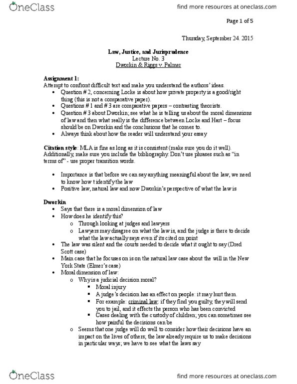 POLS 3075 Lecture Notes - Lecture 3: Positive Law, Endangerment thumbnail