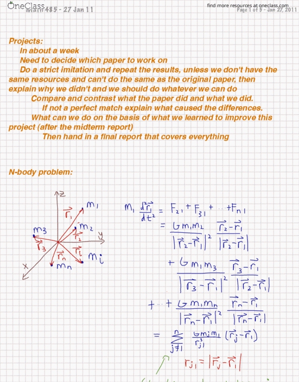 MATH 485 Lecture Notes - Lecture 5: Three-Body Problem thumbnail