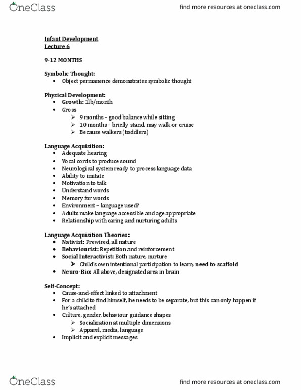 FRHD 2260 Lecture Notes - Lecture 6: Vocal Folds, Object Permanence, Observational Learning thumbnail