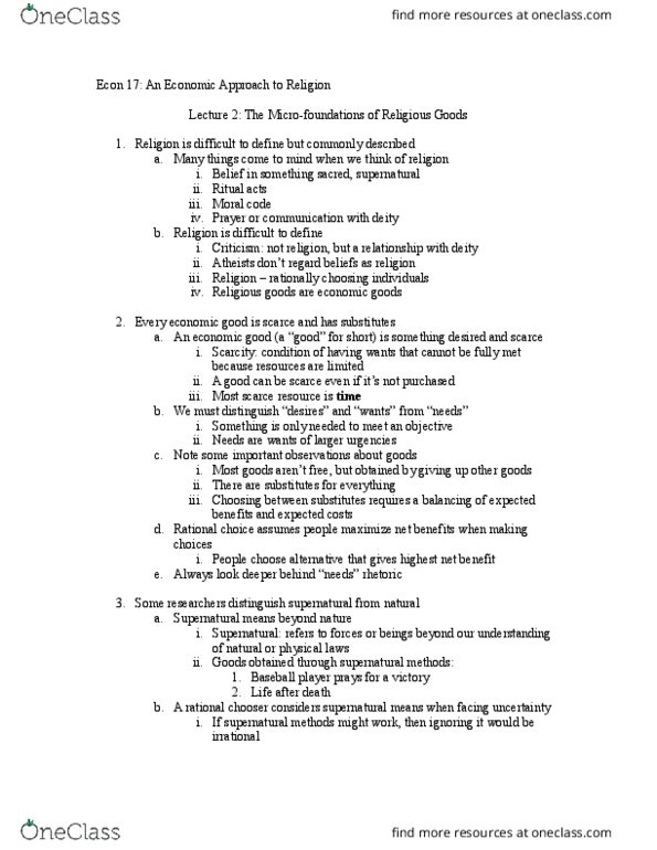 ECON 17 Lecture Notes - Lecture 2: Morality, Fokker E.Ii thumbnail