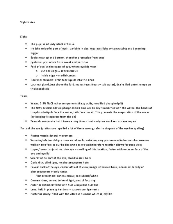 BIOL 153 Lecture Notes - Ribose, Pigment, Membrane Protein thumbnail