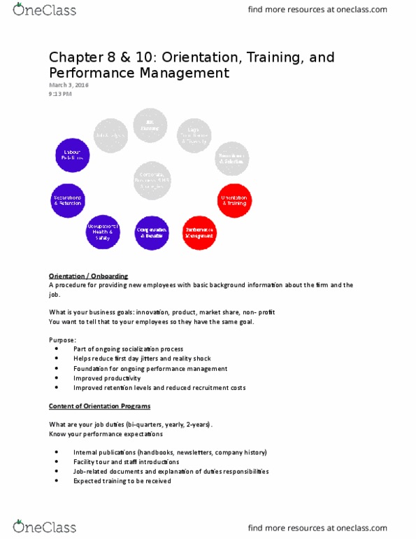 MHR 523 Lecture Notes - Lecture 6: Instructional Design, Job Performance, Job Analysis thumbnail