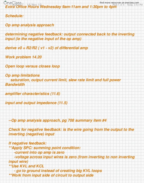 ECE 207 Lecture Notes - Lecture 3: Operational Amplifier, Slew Rate, Output Impedance thumbnail