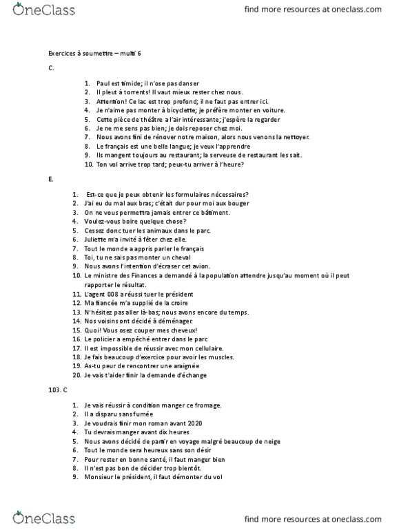 FRSL 211D2 Chapter Notes - Chapter Multi 6: Le Monde thumbnail