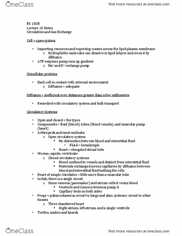 BS 182H Lecture Notes - Lecture 15: Sinus Venosus, Extracellular Fluid, Anaphylaxis thumbnail