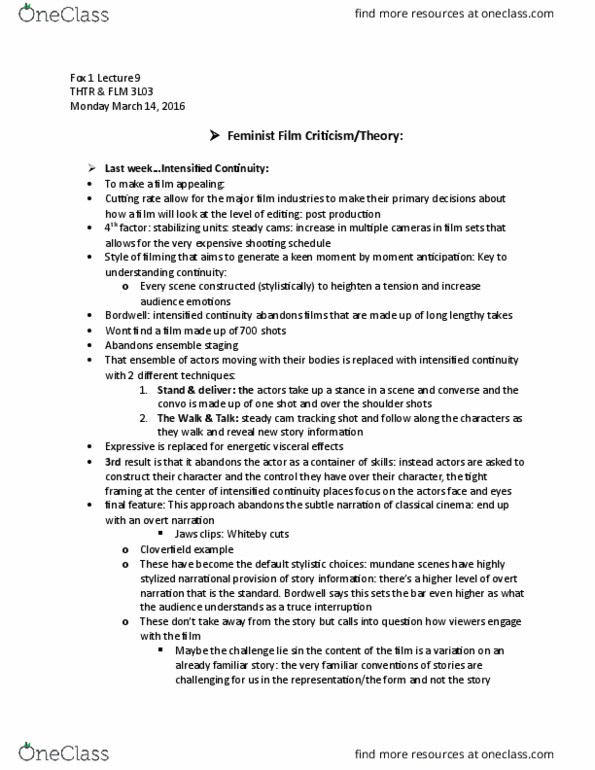 THTRFLM 3L03 Lecture Notes - Lecture 9: The Bourne Supremacy (Film), London Waterloo Station, Joey Ansah thumbnail