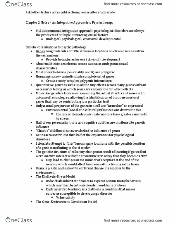 PSYC380 Chapter Notes - Chapter 2: Sympathetic Nervous System, Reticular Formation, Somatic Nervous System thumbnail