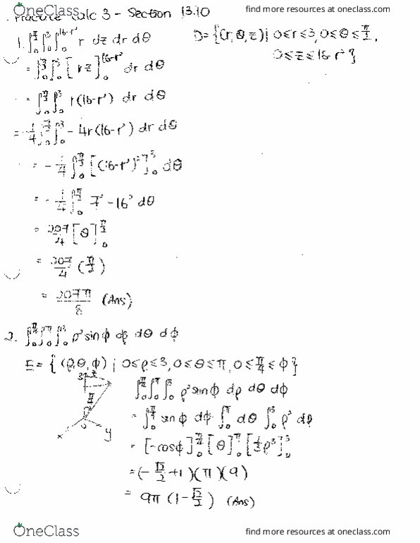 MATH 251 Chapter 13.10: Section 13.10 (Practice) thumbnail