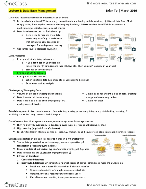 ADM 1370 Lecture Notes - Lecture 1: Microsoft Sql Server, Affinity Analysis, Enterprise Resource Planning thumbnail