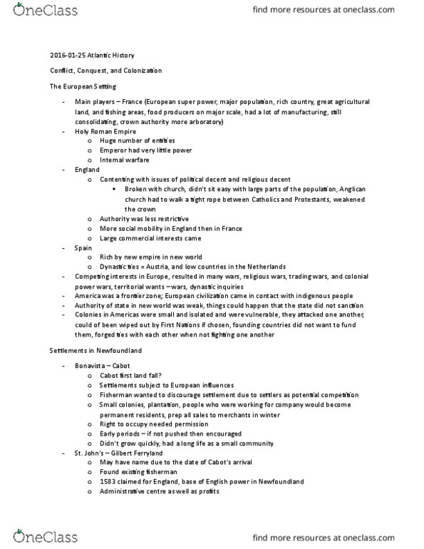 HIS3103 Lecture Notes - Lecture 3: Peter Easton, Administrative Centre, Major Scale thumbnail