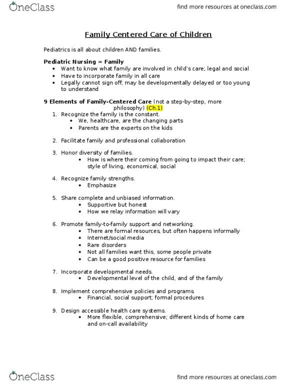 NRSG 4502 Lecture Notes - Lecture 4: Pediatric Nursing, Congenital Heart Defect, Pediatrics thumbnail