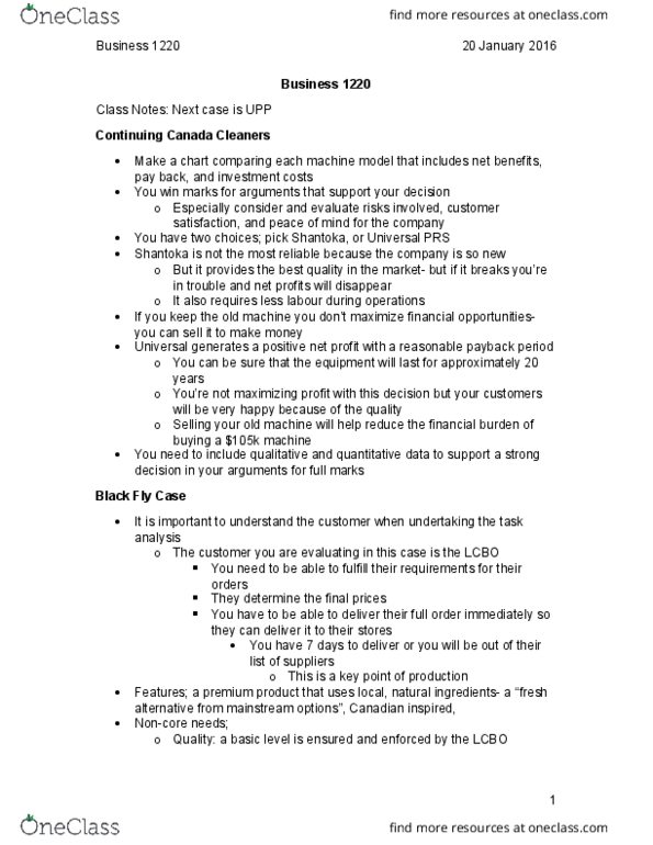 Business Administration 1220E Lecture Notes - Lecture 6: Liquor Control Board Of Ontario, Task Analysis, System Analysis thumbnail