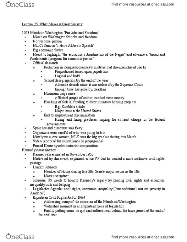 HIST 221 Lecture Notes - Lecture 25: Barry Goldwater, Sun Belt, Anti-Communism thumbnail