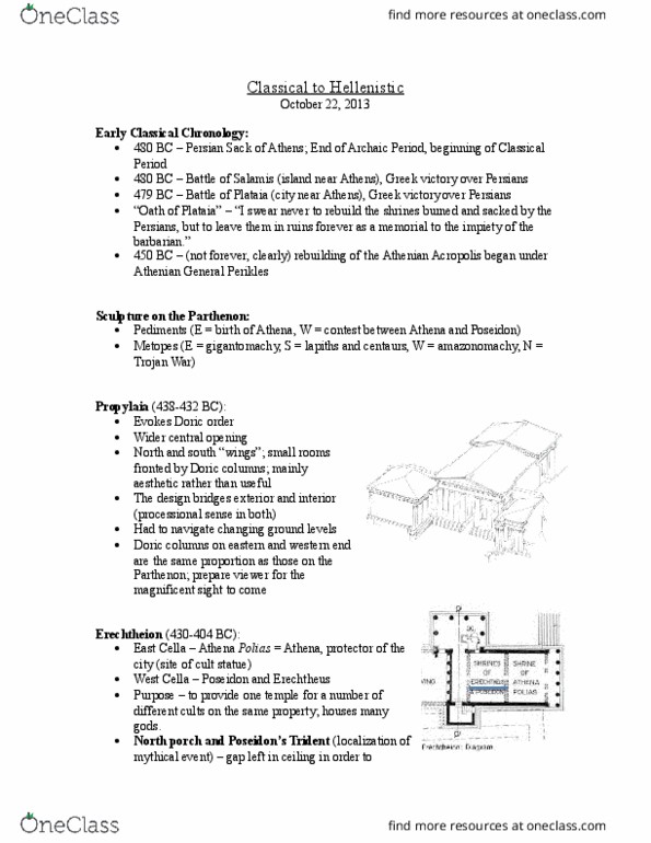 ANTHROP 1AA3 Lecture Notes - Lecture 9: Siphnian Treasury, Acropolis Of Athens, Doric Order thumbnail