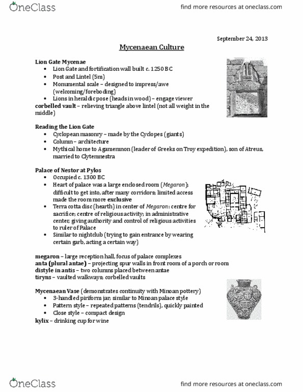 ANTHROP 1AA3 Lecture 3: Mycenaean Culture thumbnail