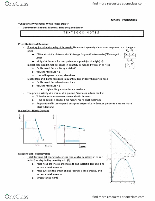 ECO105Y1 Chapter Notes - Chapter 5: Substitute Good, Normal Good, Tax Incidence thumbnail