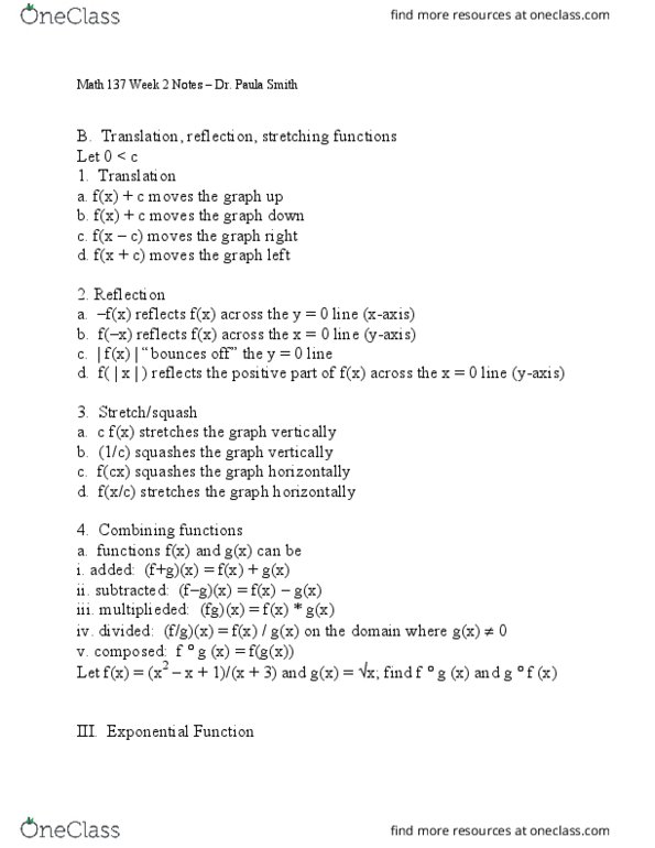 MATH137 Lecture Notes - Lecture 2: Inverse Trigonometric Functions, Unit Circle, Inverse Function thumbnail