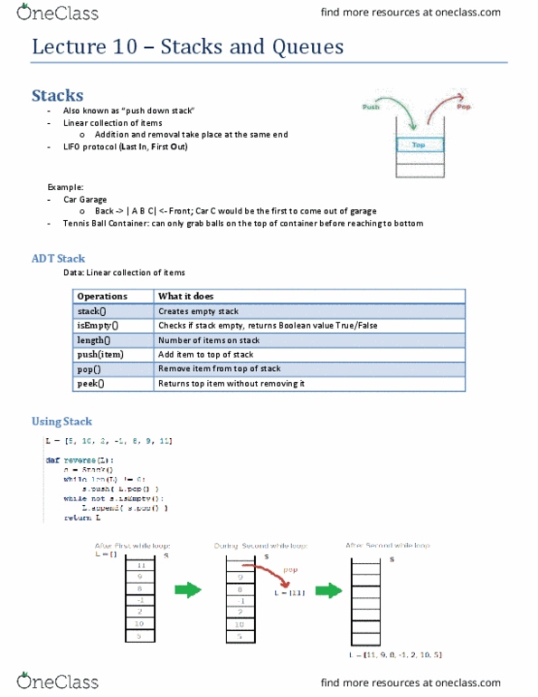 CS234 Lecture Notes - Lecture 10: Fifo (Computing And Electronics), Priority Queue, Linked List thumbnail