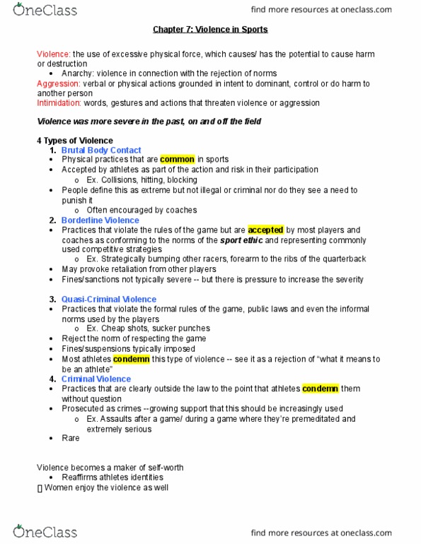 Sociology 2191A/B Chapter Notes - Chapter 7: Ableism, Nonviolence thumbnail