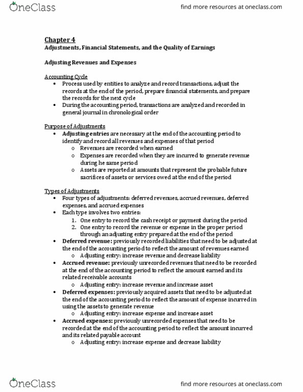 MGAB01H3 Chapter Notes - Chapter 4: Deferred Income, Accounting Information System, Debits And Credits thumbnail
