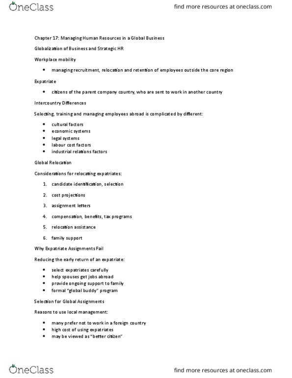 HRM200 Lecture Notes - Lecture 17: Employee Assistance Program, Culture Shock, Balance Sheet thumbnail