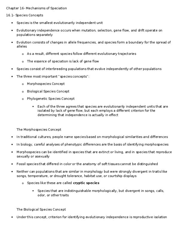 HMB395Y1 Lecture Notes - Polyploid, Assortative Mating, Mate Choice thumbnail