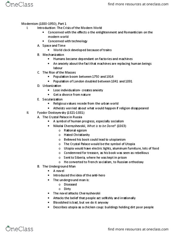 HIST 121 Lecture Notes - Lecture 11: Unconscious Mind, Rational Egoism, Neurology thumbnail