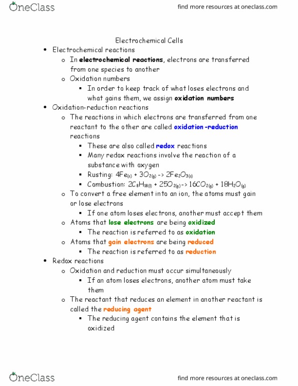 CHEM 102 Lecture Notes - Lecture 3: Electroplating, Intensive And Extensive Properties, Electrolytic Cell thumbnail