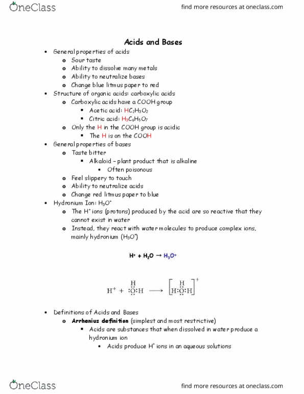 CHEM 102 Lecture Notes - Lecture 5: Sodium Hydroxide, Conjugate Acid, Sodium Carbonate thumbnail