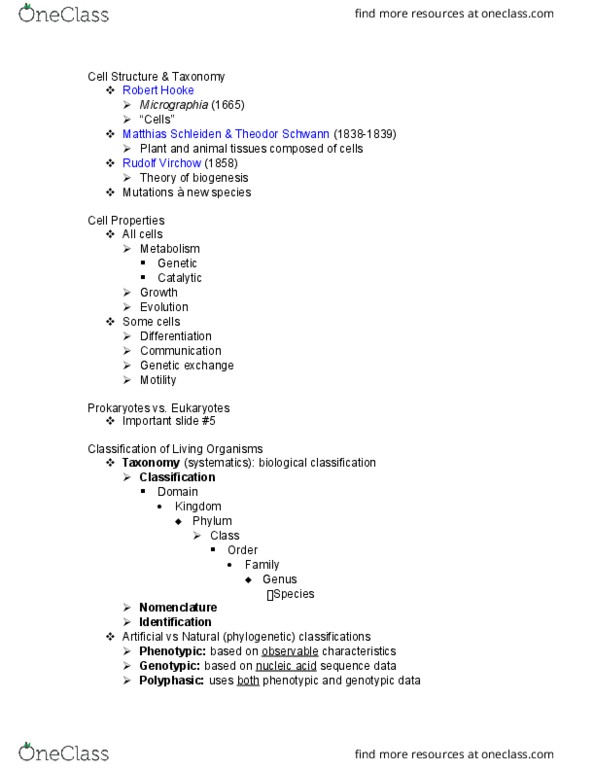 MCB 2004C Lecture Notes - Lecture 4: Protist, Staphylococcus, Genotype thumbnail