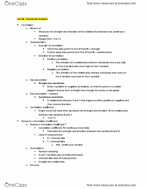 CRIM 320 Lecture Notes - Lecture 10: Research Question, Null Hypothesis, Scatter Plot thumbnail