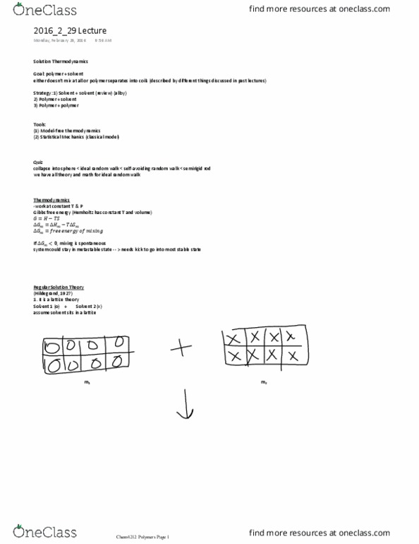 CHEM 4214 Lecture Notes - Lecture 17: Gibbs Free Energy, Thermodynamics, Enthalpy thumbnail